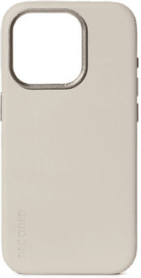 Decoded Back Cover Leather / Silicone Beige (iPhone 15 Pro Max)