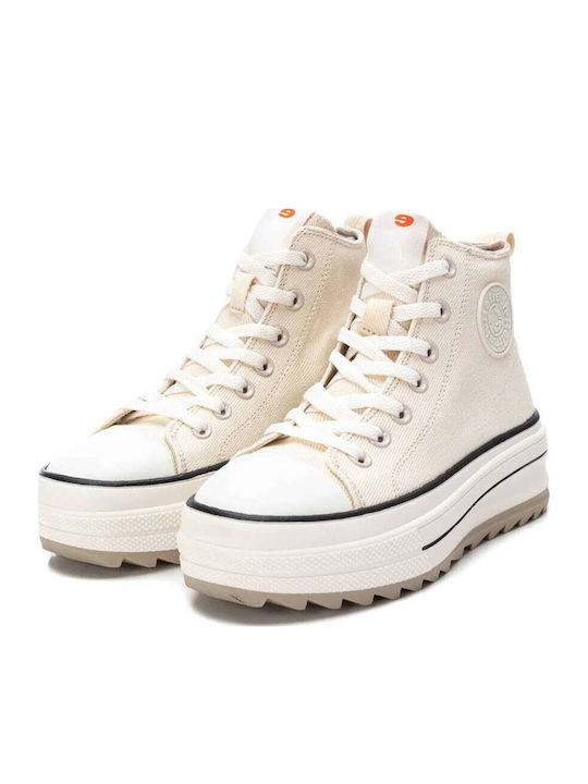 Flatforms Boots Beige