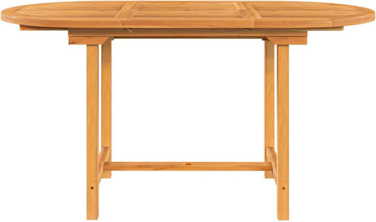Masă Exterior Din Teak Extensibilă Maro 110(+50)x80x75cm