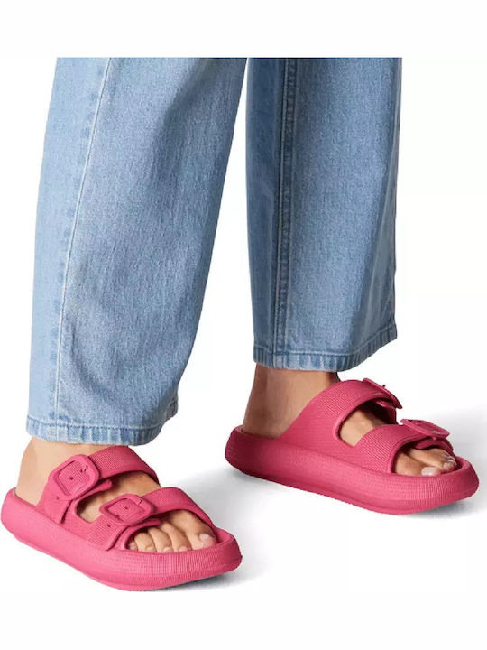 Flache Sandalen für Damen in Fuchsie Farbe