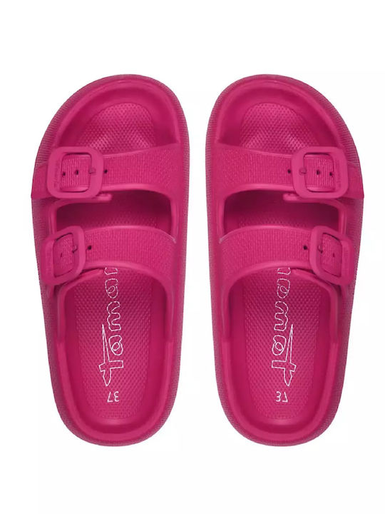 Flache Sandalen für Damen in Fuchsie Farbe