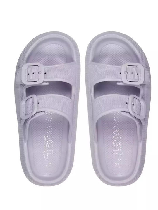 Flache Sandalen für Damen in Lila Farbe