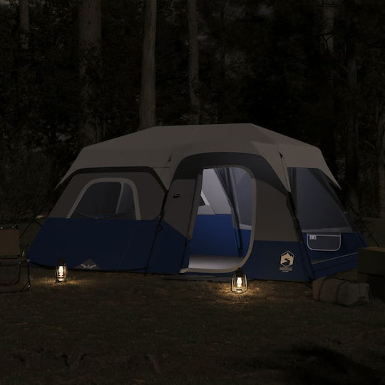 vidaXL Campingzelt Blau für 9 Personen 441x288x217cm