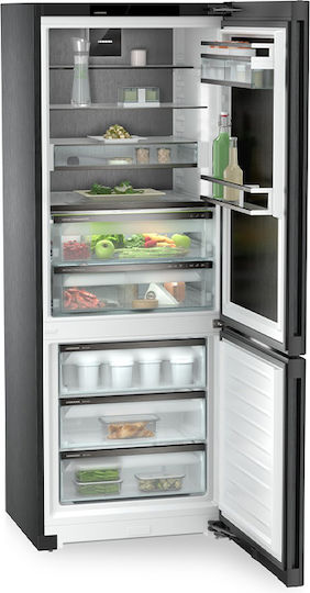 Liebherr Kühl-Gefrierkombination 473Es NoFrost H201.5xB74.7xT67.5cm. Schwarz Peak BioFresh