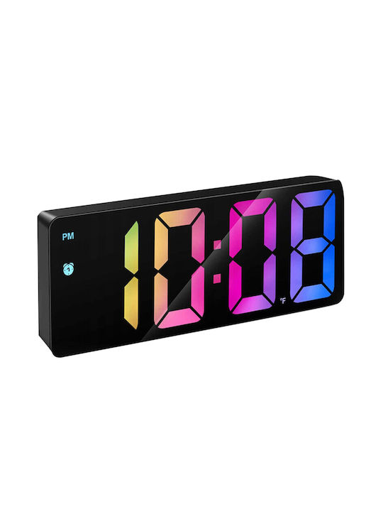 Ceas De Masă Digital Led Cu Ceas Deșteptător Negru
