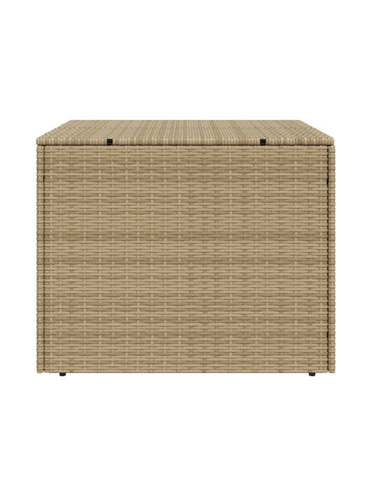 vidaXL Μπαούλο Αποθήκευσης Εξωτερικού Χώρου Rattan 291lt Μπεζ Μ80xΠ75xΥ59εκ.
