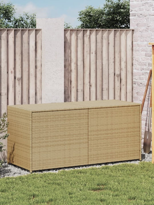 vidaXL Μπαούλο Αποθήκευσης Εξωτερικού Χώρου Rattan 283lt Μ120xΠ50xΥ56εκ.