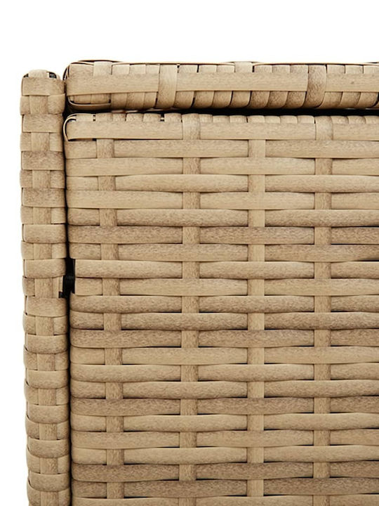 vidaXL Außenlagerbox Rattan 283Es Beige L120xB50xH56cm