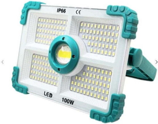 Proiector LED Solar Etanș 100W cu Fotocelul și Telecomandă IP66