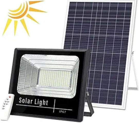 Proiector LED Solar Etanș 100W Alb Rece 6500K cu Fotocelul și Telecomandă IP67