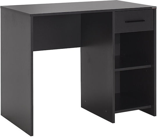 Γραφείο με Βιβλιοθήκη 90x52x75εκ. Γκρι Ανθρακική
