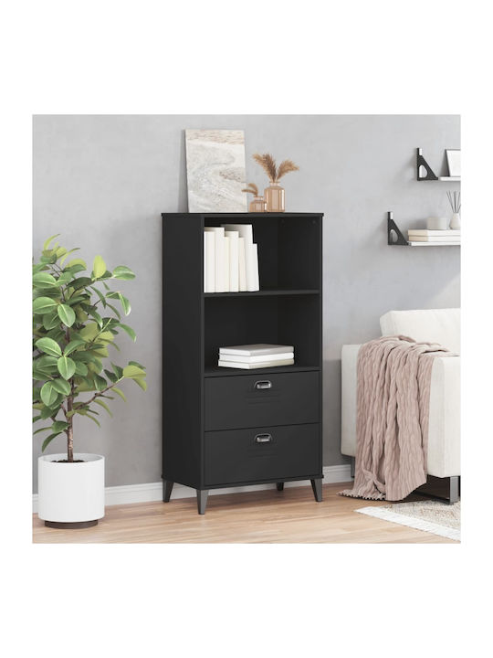 Black Bookcase 60x35x123 cm