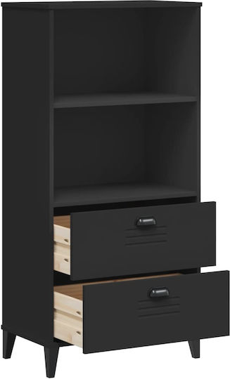 Bibliothek Schwarz 60x35x123cm