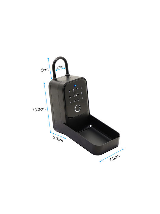 Smart Combination Key Holder with Horseshoe Metallic and Keyboard 7.2x5.2x12.2cm