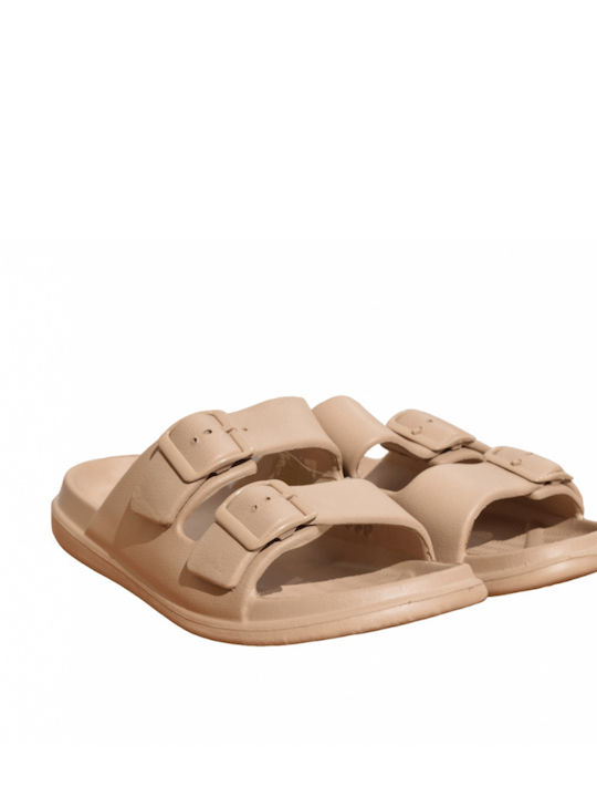 B-Soft Damen Flache Sandalen in Beige Farbe