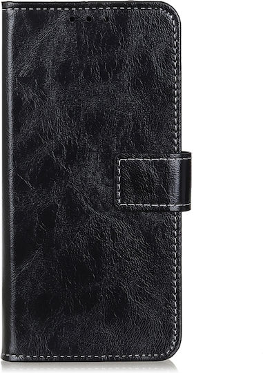 Retro Wallet Δερμάτινο Μαύρο (Realme C21)