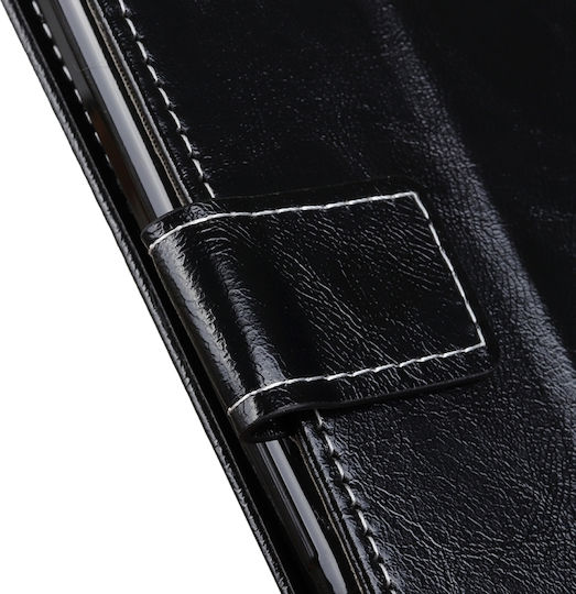 Retro Wallet Δερμάτινο Μαύρο (Realme C21)
