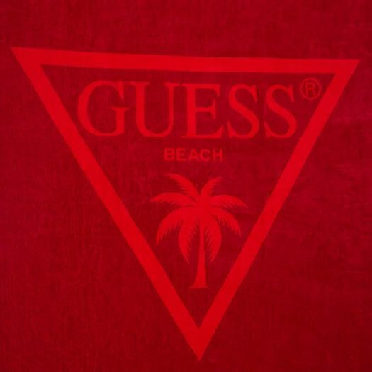 Guess Beach Towel Cotton Red 100x180cm.