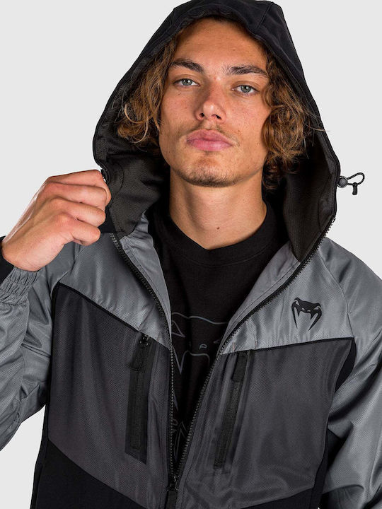 3.0  Ζακέτα με Κουκούλα Black/Grey