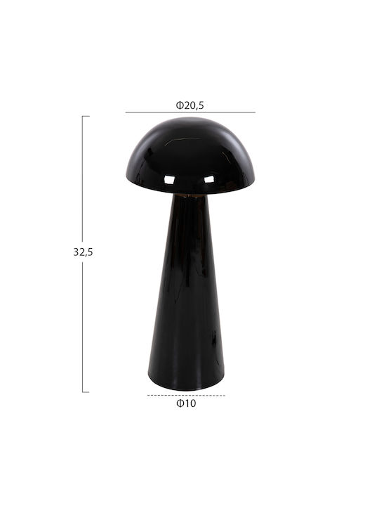 HomeMarkt Metal Table Lamp for Socket E27 with Black Shade and Base
