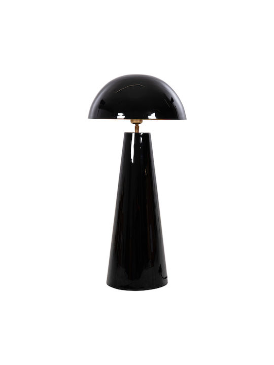 HomeMarkt Metal Table Lamp for Socket E27 with Black Shade and Base