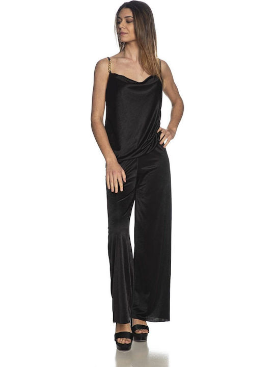 Femei Din material textil Pantaloni cu elastic Neagră