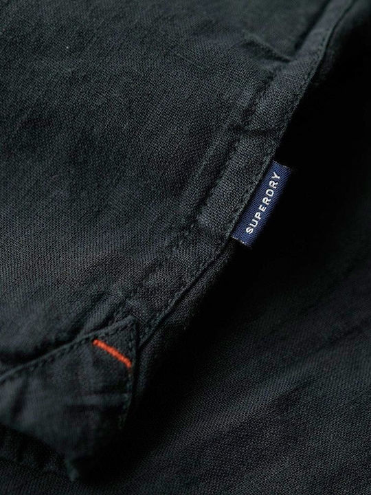 D2 Stud Casual Linen Shirt Gray