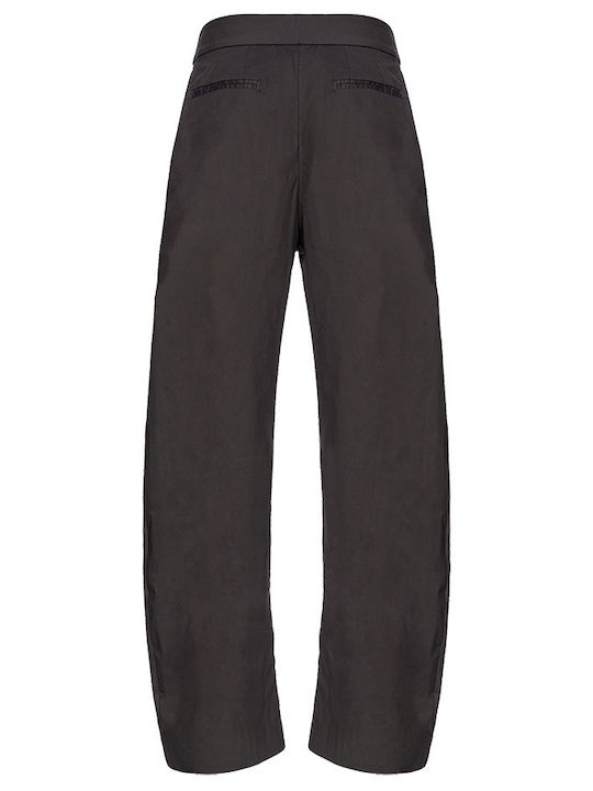 Papillon Damen Hoch tailliert Stoff Hose Black