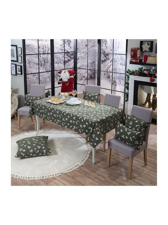 Teoran Christmas Tablecloth Fabric L135xW135cm 1pcs