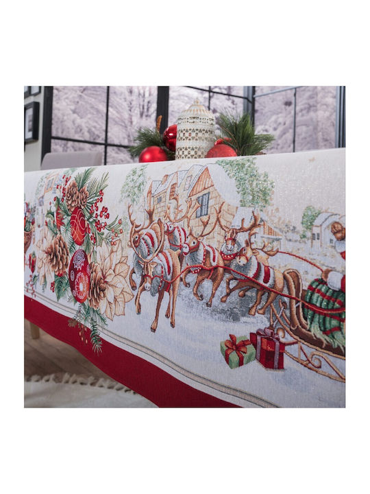 Teoran Christmas Tablecloth Fabric L140xW180cm 1pcs