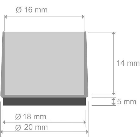 Herran Τσοχάκια Στρογγυλά με Διάμετρο 16mm 4τμχ 883205