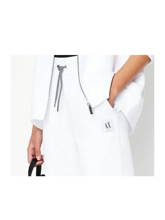 Armani Exchange Pantaloni de trening pentru femei WHITE