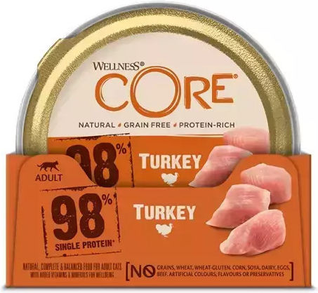 Wellness Nasses Katzenfutter in Dose mit Türkei 12x85g