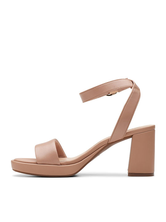 AmbyrLyn Leather Sandals Beige