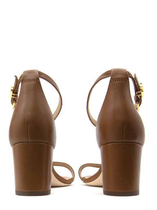 Leder Sandalen Tabac Braun