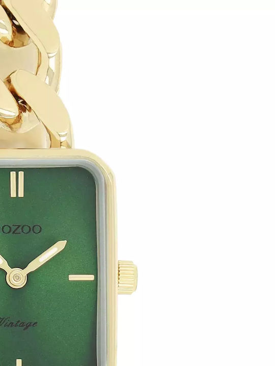Oozoo Vintage Women's Watch with Gold Metal Bracelet