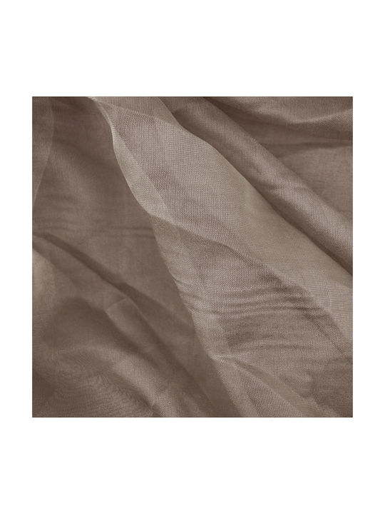 Saray Home Κουρτίνα με Τρέσα Καφέ 140x280εκ.