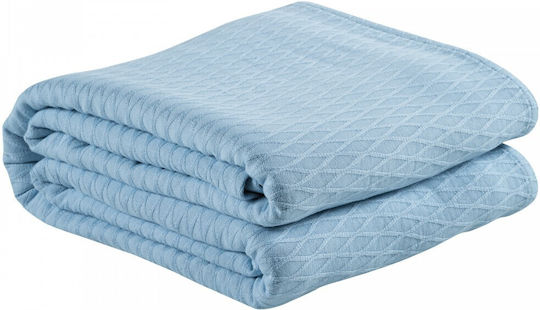Das Home 0489 Pique Blanket Super King 220x240cm Blue