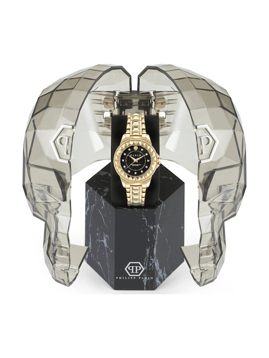 Philipp Plein Γυναικείο Ρολόι 38mm Μπαταρίας με Χρυσό / Χρυσό Μεταλλικό Μπρασελέ
