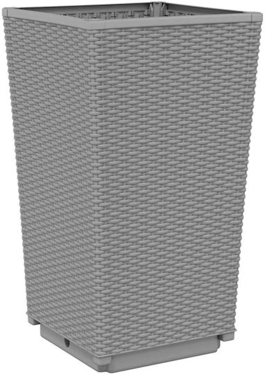 vidaXL Set 2 Planters Plastic Grey