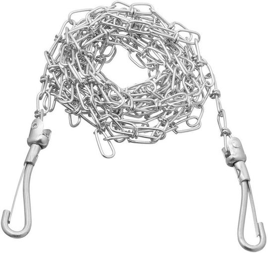 Vltools Dog Leash/Lead Chain Knitted Ν.20 in Silver color 1.8m