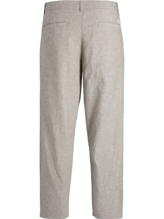 Παντελόνι Chino Ελαστικό σε Tapered Γραμμή Beige Mel