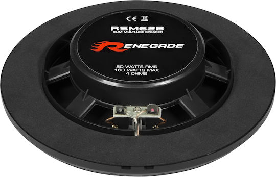Renegade Car Audio Rsm 62 B Σετ Ηχεία Αυτοκινήτου 6.5" με 80W RMS (2 Δρόμων)