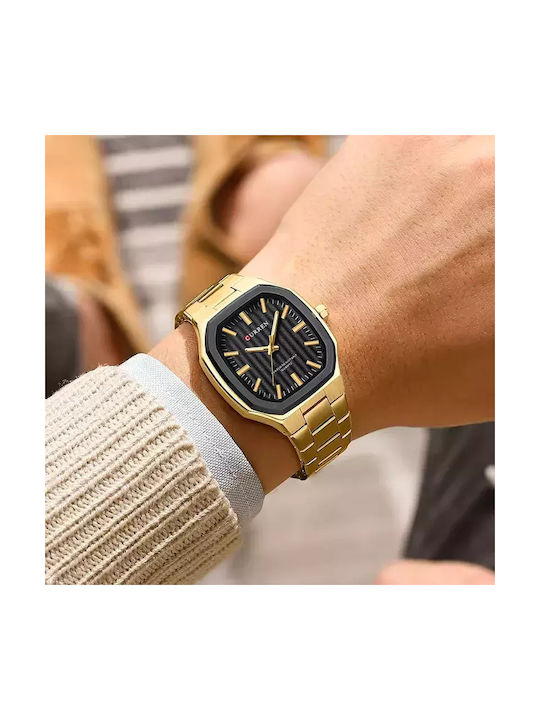 Curren Uhr Batterie mit Gold Metallarmband