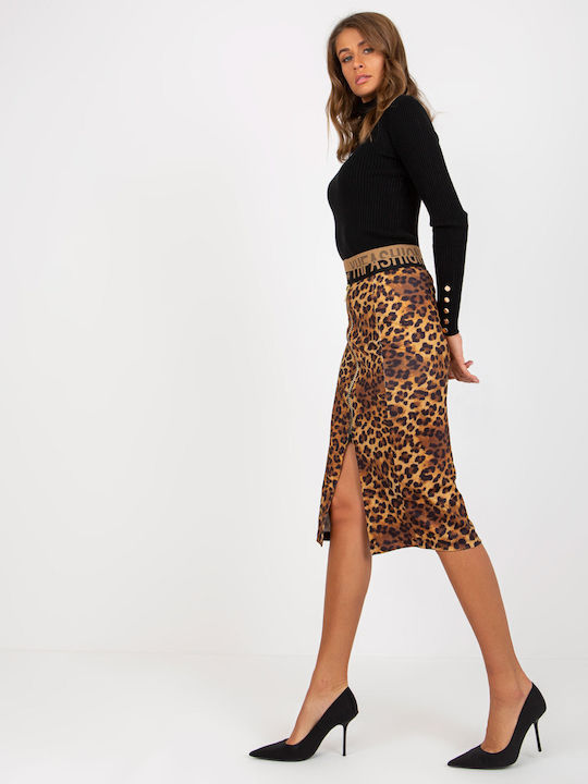 Pencil Midi Skirt Leopard black and beige VI-SD-147.43P