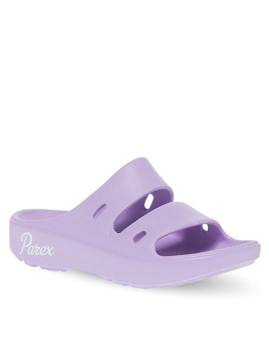 Parex Women's Platform Flip Flops Purple