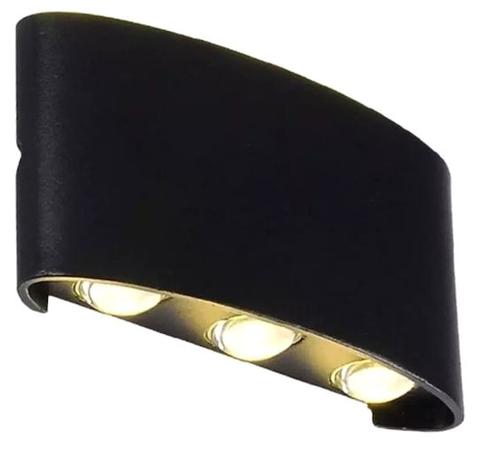 Lampă cu leduri pentru exterior Zola 230v Neutral White 6w 8x17x4cm negru