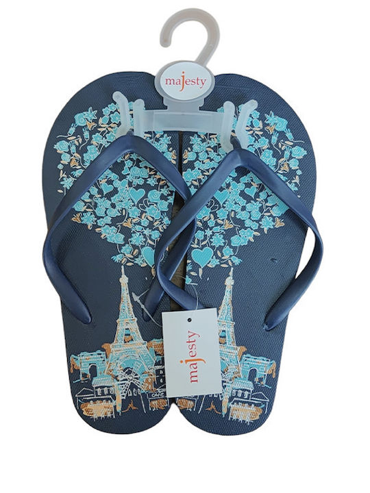 Majesty Frauen Flip Flops in Blau Farbe