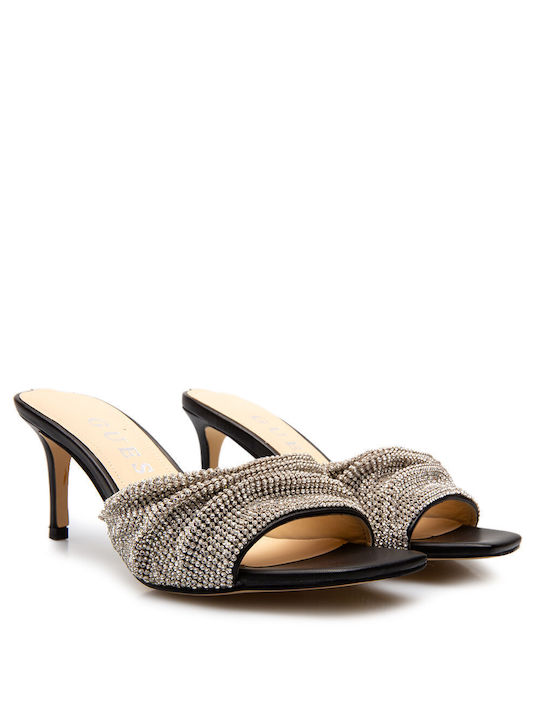 Guess Mules mit Absatz in Schwarz Farbe