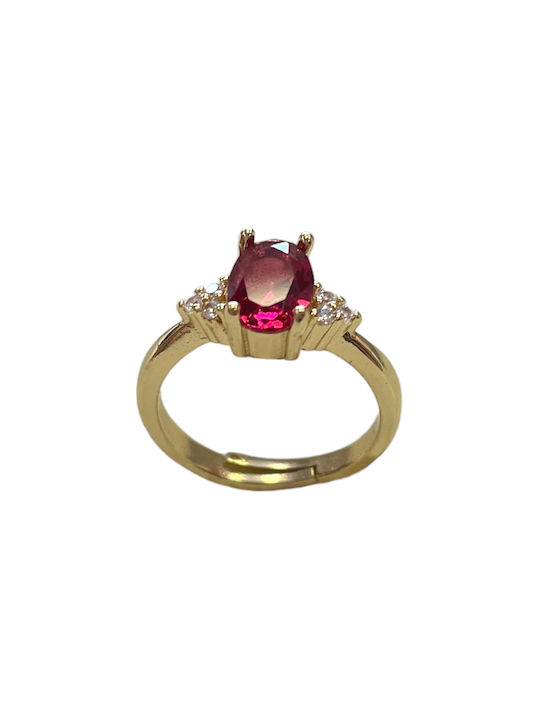 Copper ring Bo1314 Gold Fuchsia